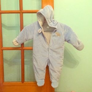 Baby blue infant snow suit